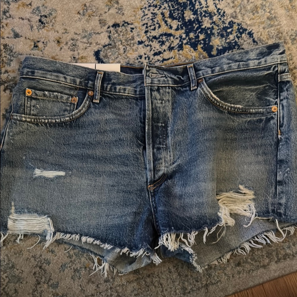 Agolde Parker Denim Distressed Women's Shorts